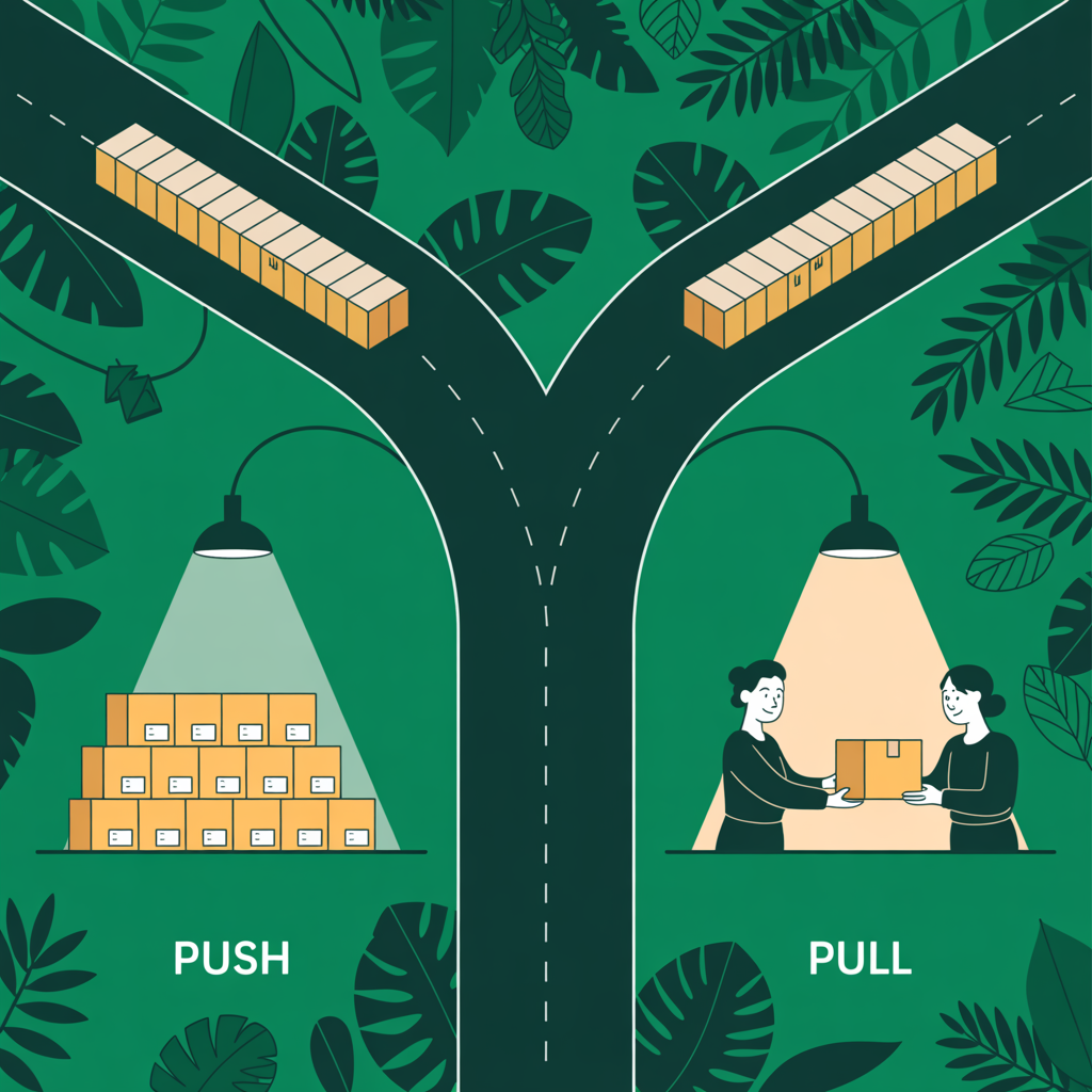 Flux poussé vs flux tiré : quelle stratégie choisir pour votre logistique ?